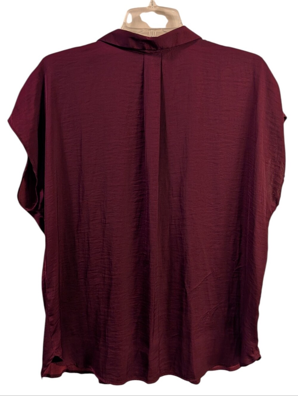 Kohl's Nine West Button Down Flowy Blouse Purplish Red Color Size XXL - Picture 4 of 4